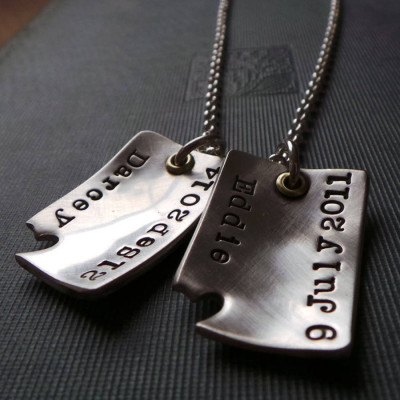 Piece Of My Heart Curved Dog Tags - AMAZINGNECKLACE.COM