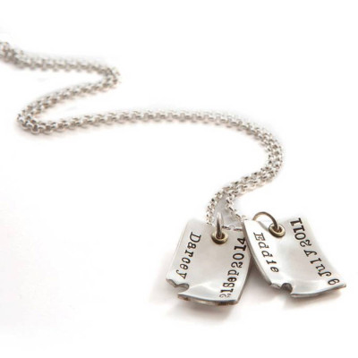 Piece Of My Heart Curved Dog Tags - AMAZINGNECKLACE.COM