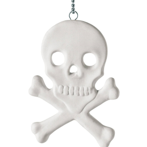 Memorabilia Porcelain Skull And Crossbones Charm - AMAZINGNECKLACE.COM