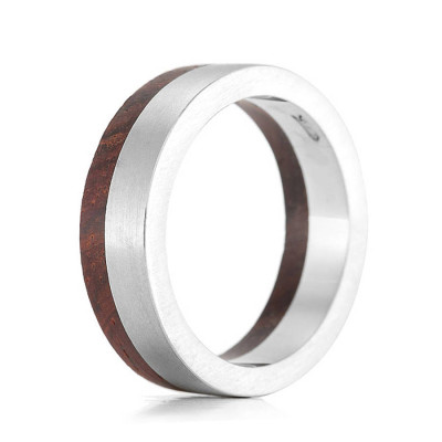 Wood Personalised Ring Rivet - AMAZINGNECKLACE.COM