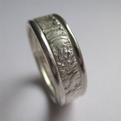 Rocky Outcrop Personalised Ring With Polished Edges - AMAZINGNECKLACE.COM
