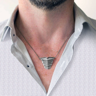 Romeo Personalised Necklace Oxydised Silver - AMAZINGNECKLACE.COM