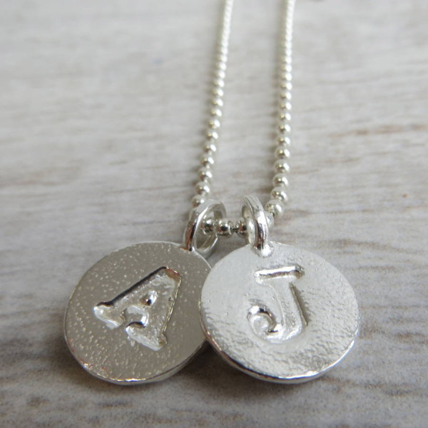 Silver Letter Charm And Ball Chain Personalised Necklace - AMAZINGNECKLACE.COM
