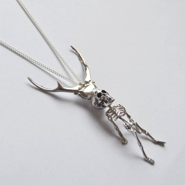 Silver Pierre Skeleton Pendant - AMAZINGNECKLACE.COM