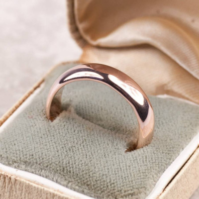 Simple Handmade Mens Wedding Personalised Ring In 18ct Gold - AMAZINGNECKLACE.COM