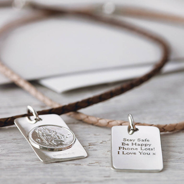 St Christopher Personalised Necklace - AMAZINGNECKLACE.COM