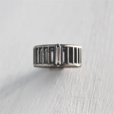 Sterling Silver Inclusions Personalised Ring - AMAZINGNECKLACE.COM
