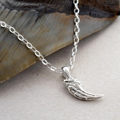 Sterling Silver Raptor Claw Pendant - AMAZINGNECKLACE.COM