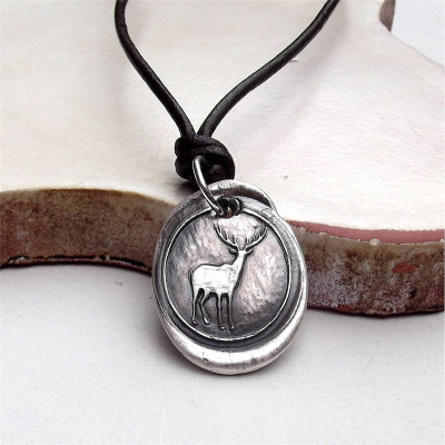 Wax Seal Deer Personalised Necklace - AMAZINGNECKLACE.COM
