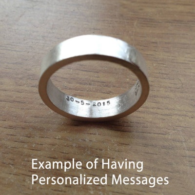 Personalised Wedding Band In Sterling Silver - AMAZINGNECKLACE.COM