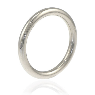 Mens Wedding Personalised Ring In 18ct White Gold - AMAZINGNECKLACE.COM