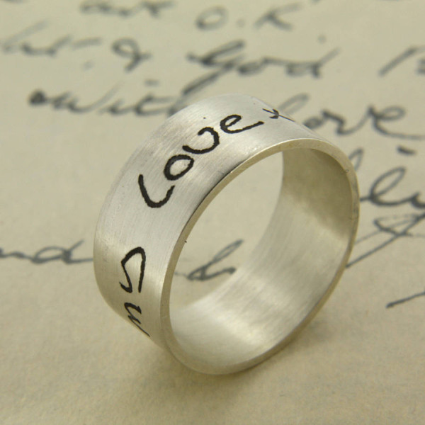 Your Own Handwriting Personalised Ring - AMAZINGNECKLACE.COM