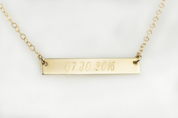 Bridal Shower Gift | New Bride Gift | Bride Necklace | New Bride Necklace | New Bride Gift | Wedding Date Necklace | Wedding Date Jewelry