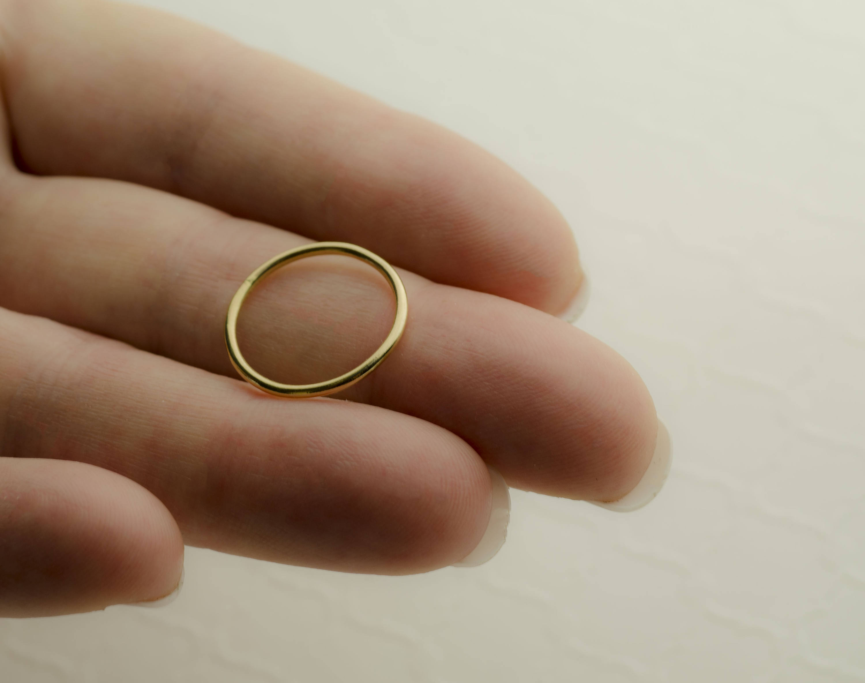 Real Gold Stackable Ring For Women, Delicate Stacking Ring 18K Solid Gold,  18k Stackable Ring, Thin Gold Stacking Ring Solid Gold