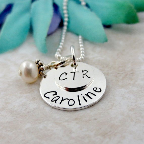 CTR Necklace Choose the Right Necklace LDS Baptism Gift