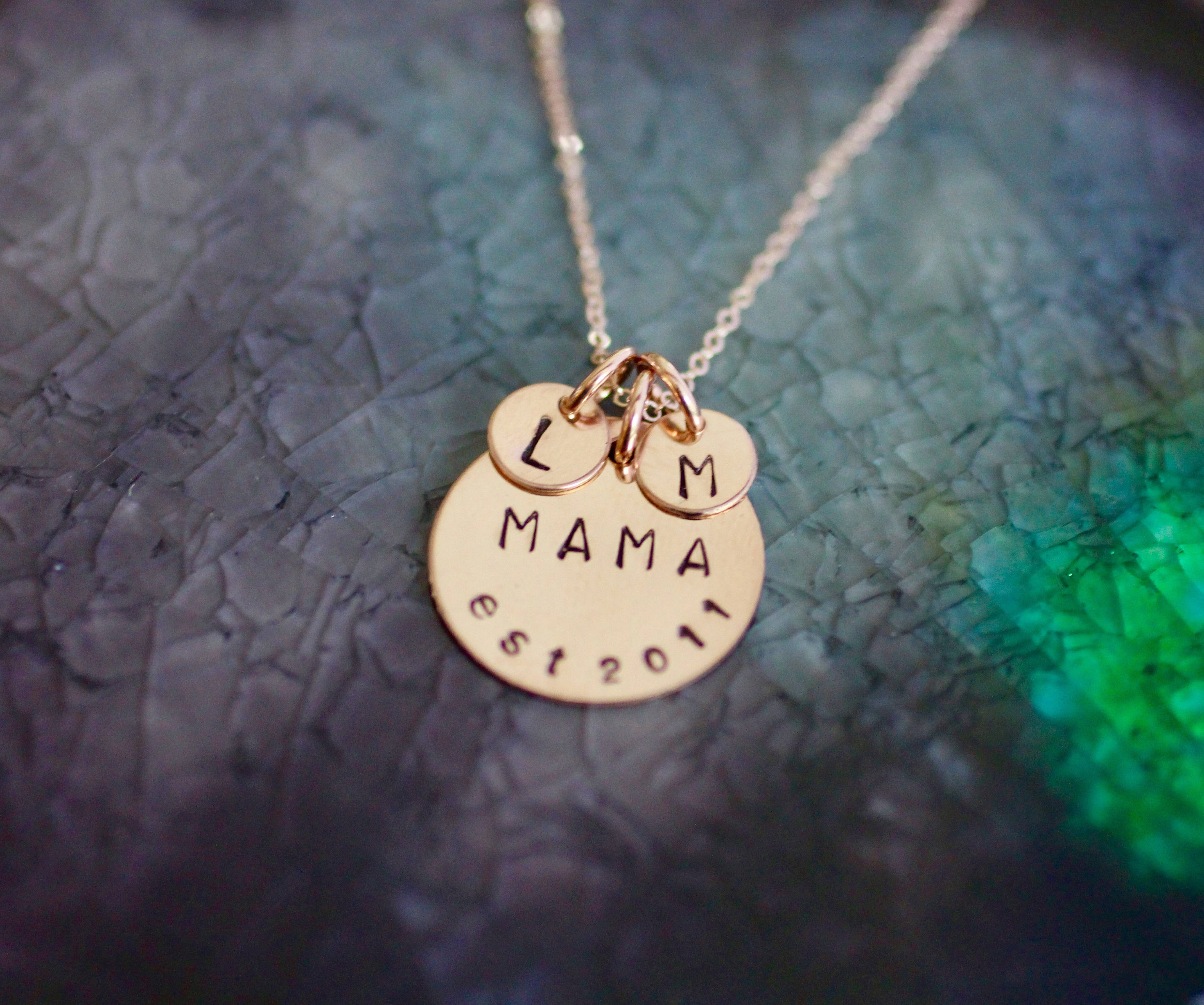 Mama Necklace - Rose Gold - Mom Necklace - Mom Necklace - New Mom Gift -  Mommy Necklace - Gifts For Mom - Initial Jewelry - Mama Jewelry