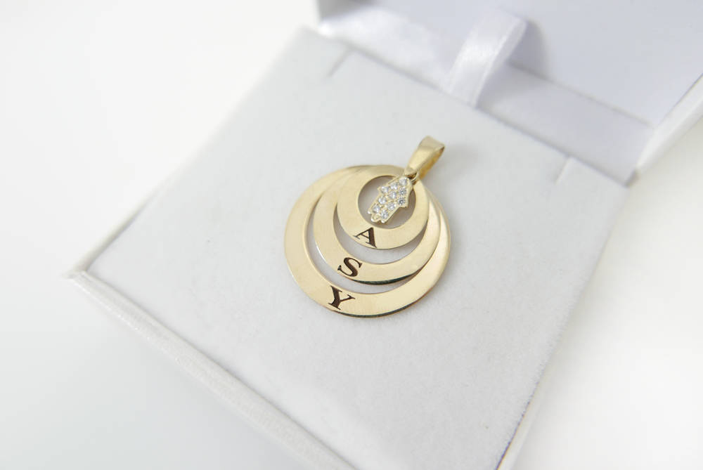 18k solid gold name necklace. Initials Necklace. Personalized necklace. Monogram jewelry. Gold coin necklace. Monogram