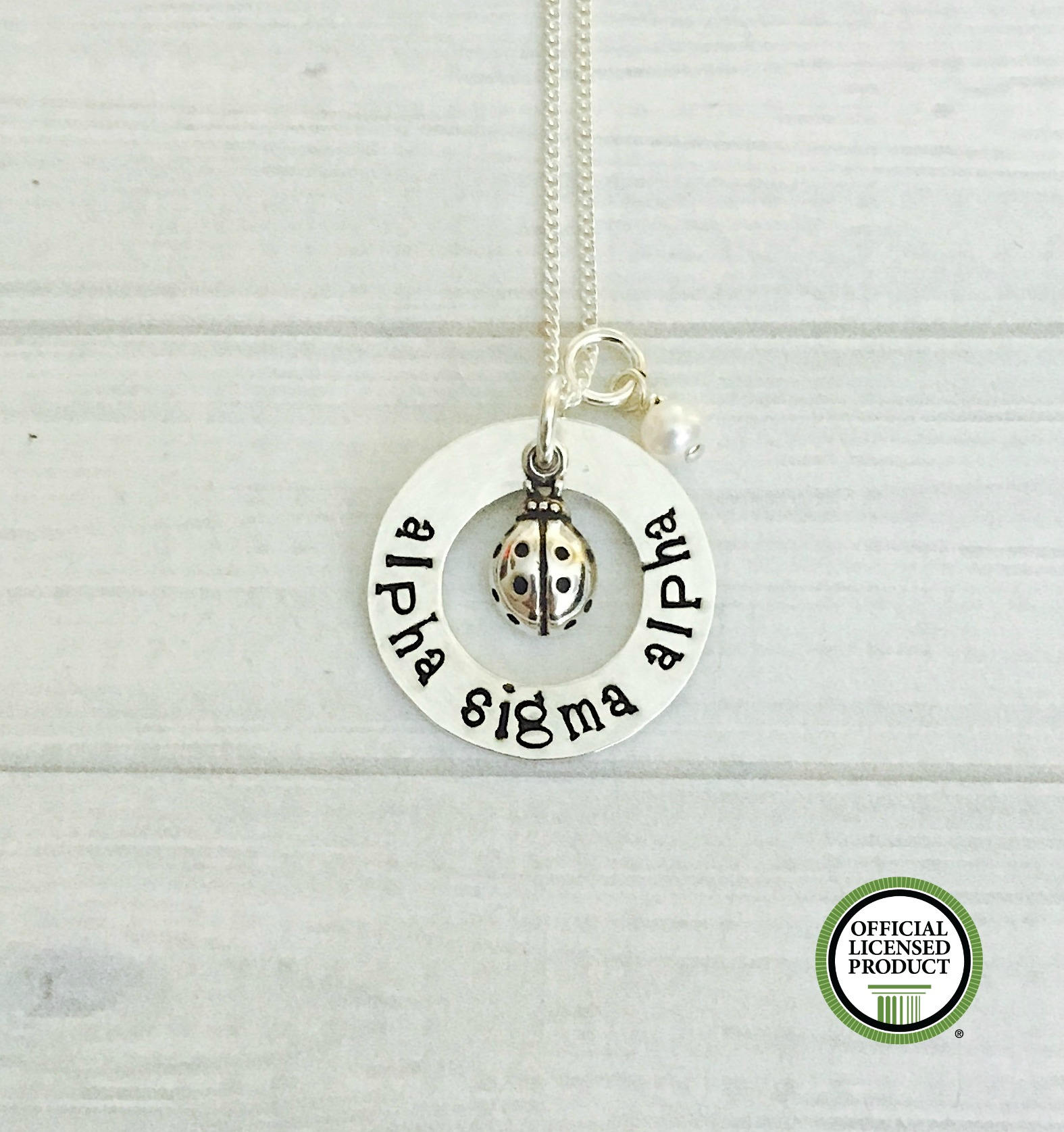 Alpha Sigma Alpha Necklace - Alpha Sigma Alpha Jewelry - Sorority Necklace - Sorority Jewelry - Big Sis Little Sis - Sorority Christmas Gift