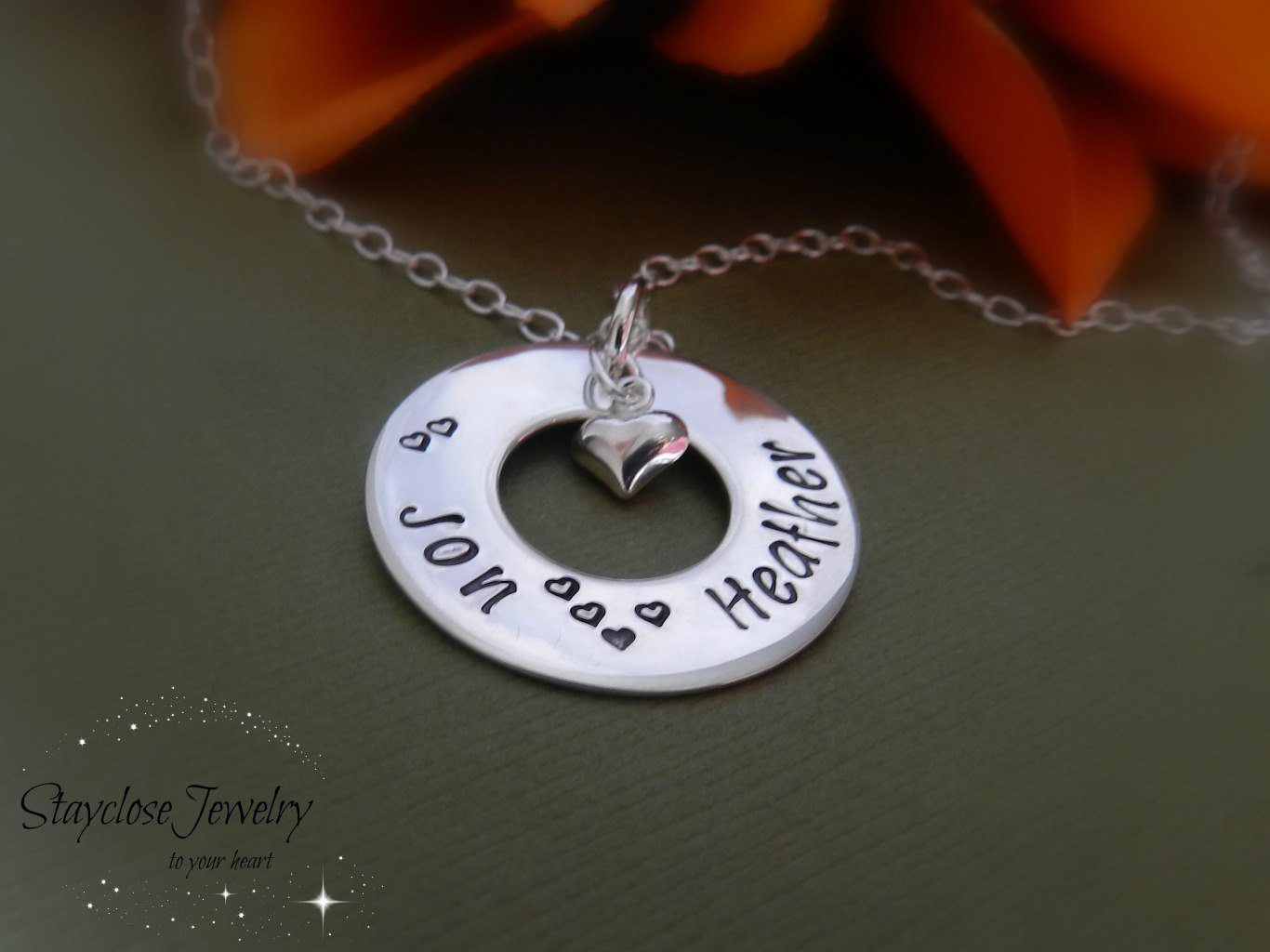 Anniversary necklace, Gift for wife, girlfriend, Relationship necklace, Personalized girlfriend one year anniversary gift, Sterling silver