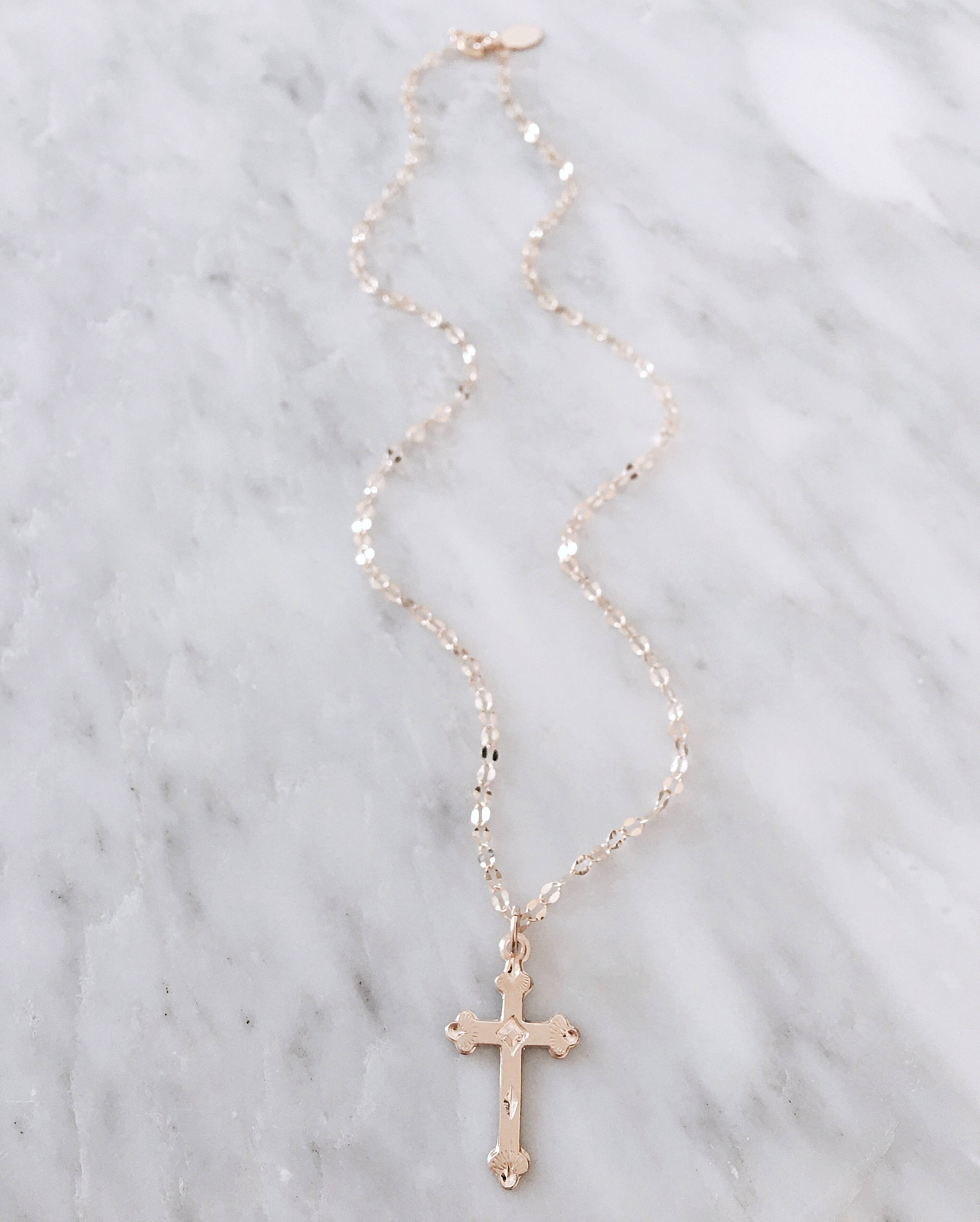 Cross necklace, Dainty gold necklace, simple necklace, 18k GF necklace, Religious necklace, Gold jewelry