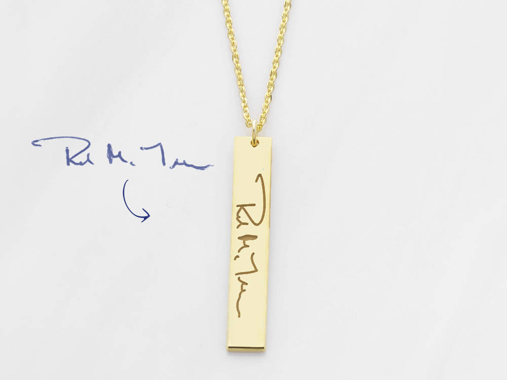 Custom Signature Jewelry / Handwritten Jewelry / Personalized Handwriting Necklace / Memorial Gift - CHN09