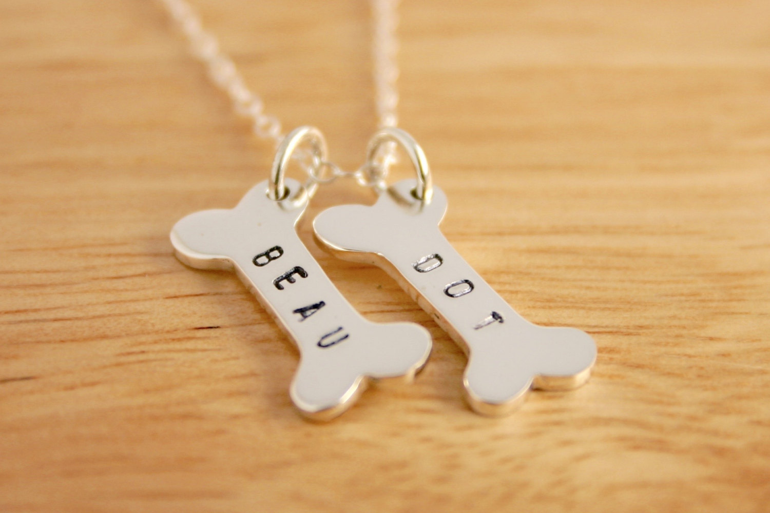 Dog Bone Necklace, personalized with dog name for the pet lover, dog necklace, remembering a pet, dog jewelry, commemorate a pet, pet loss