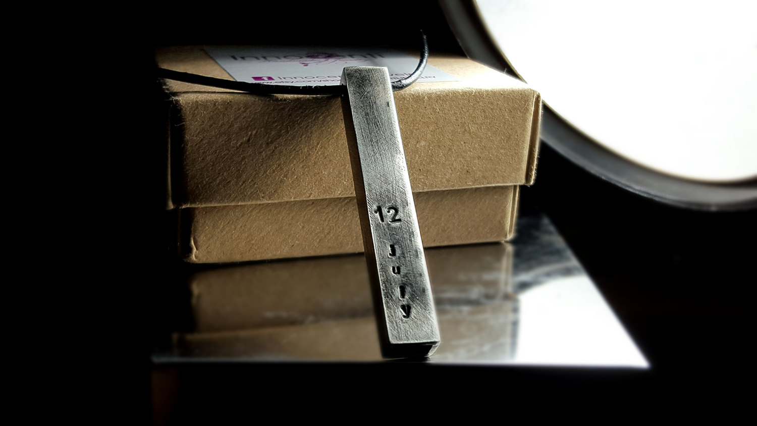 Four Sided Bar Necklace Custom Hand Stamped Gift Father's Day Gift Personalized Names Personalized Bar Necklace Boyfriend Gift Gift For Him