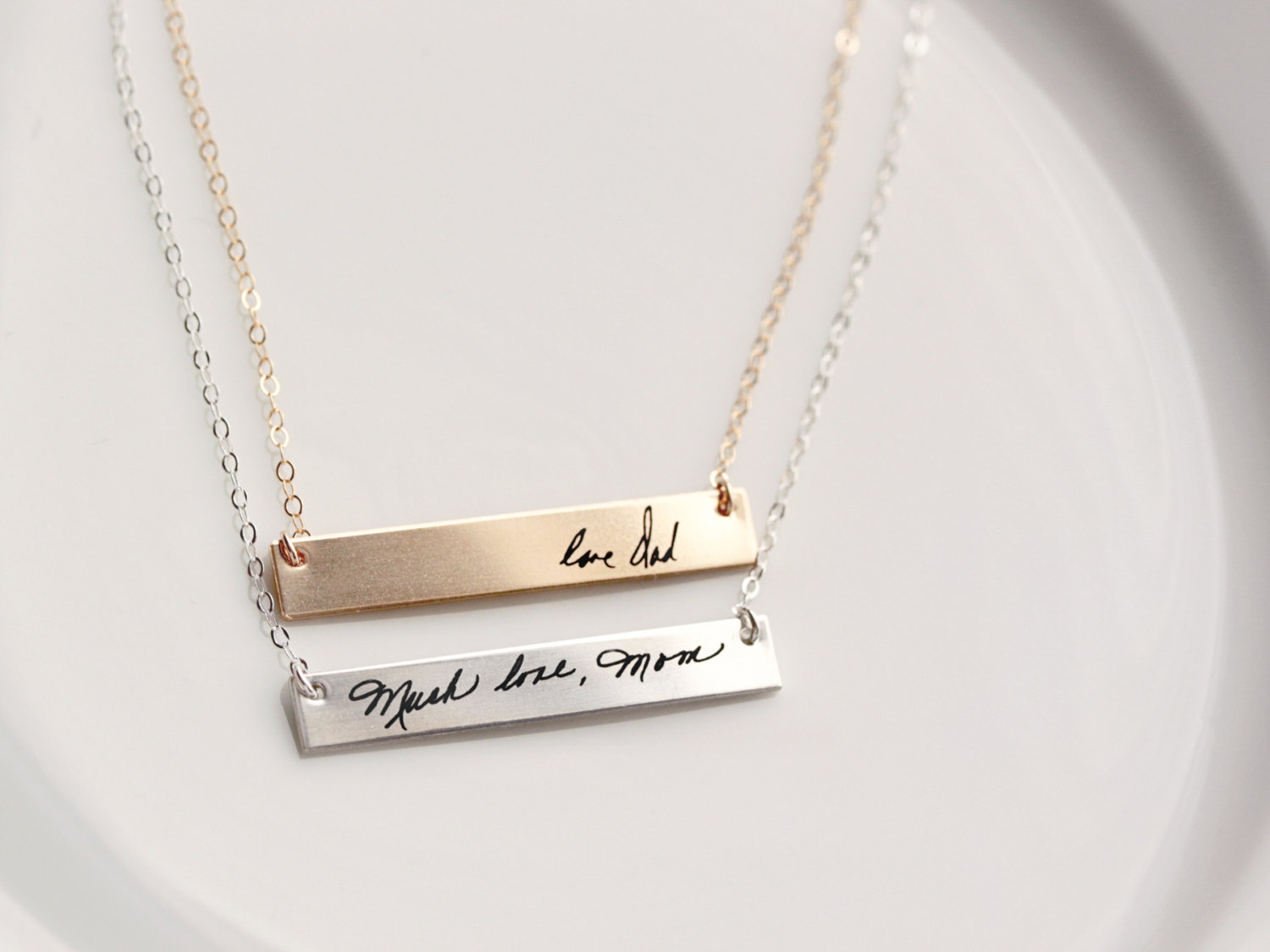 Handwriting Necklace - Custom Handwriting Necklace Engraved Signature Handwriting Gift for Her Signature Necklace, Remembrance Gift Engraved