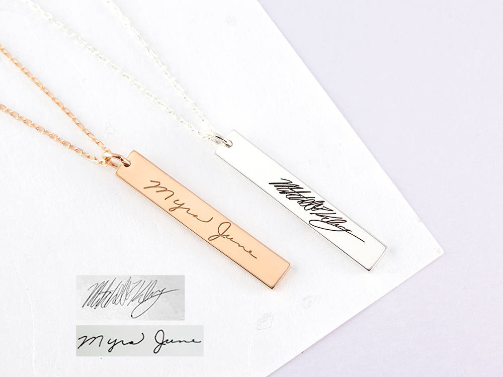 Handwritten Necklace &bull; Signature Necklace &bull; Handwritten Jewelry &bull; Personalized Handwriting Jewelry &bull; Signature Gift - CHN09