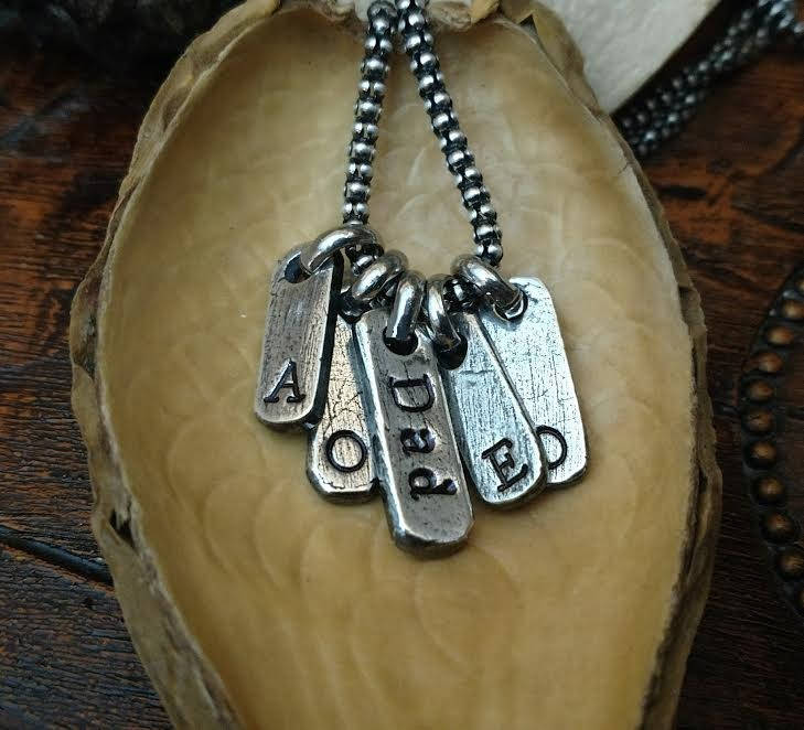 Initial Necklace, Custom Initial Necklace, Personalized Necklace, Husband Gift, Dad Birthday Gift, Gift for New Dad, Boyfriend Necklace