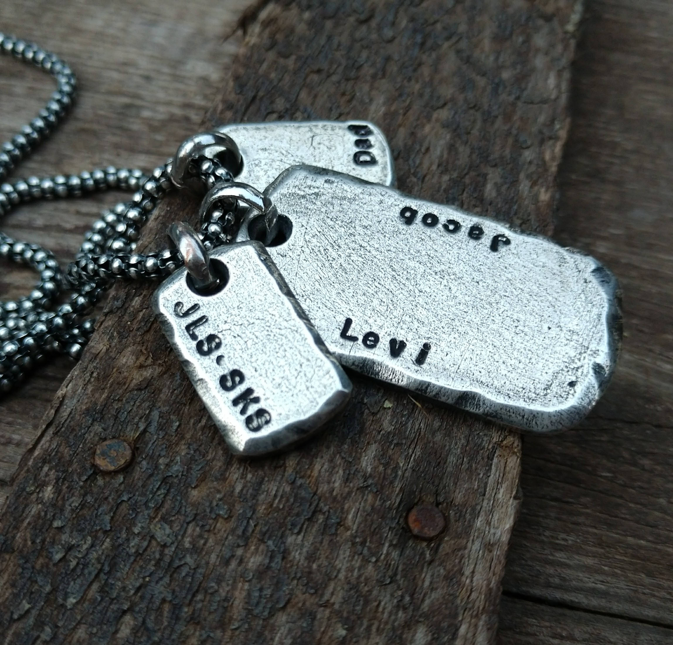 Mens Necklace Dog Tag Personalized Necklace Name Necklace for Him Gift for Husband Boyfriend Valentines Day Gift for Him Fathers Day