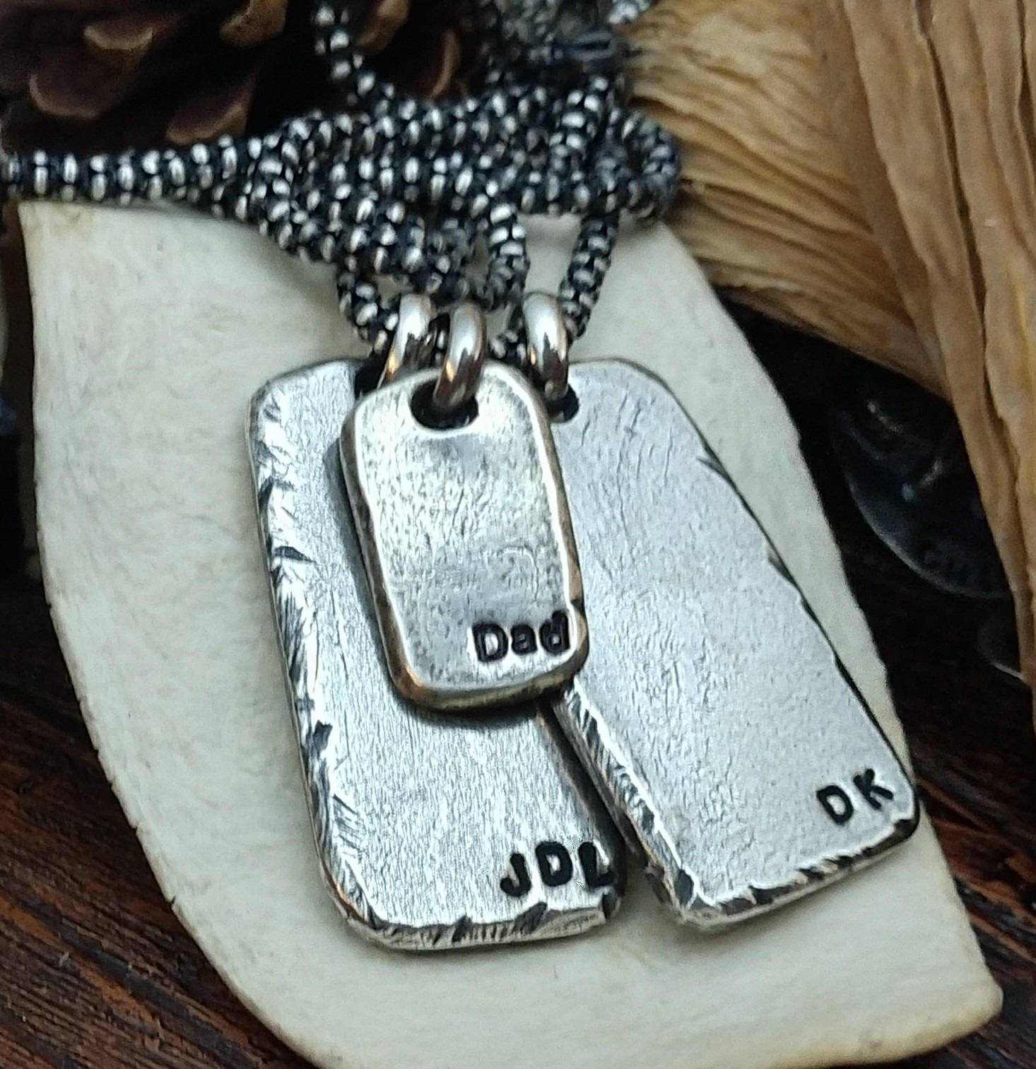 Mens Necklace Dog Tag Personalized Necklace Name Necklace for Him Gift for Husband Boyfriend Valentines Day Gift for Him Fathers Day