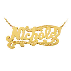 Name Necklace - 18k Gold Plated Sterling Silver Handcrafted - Personalized Name Necklace - Made in USA