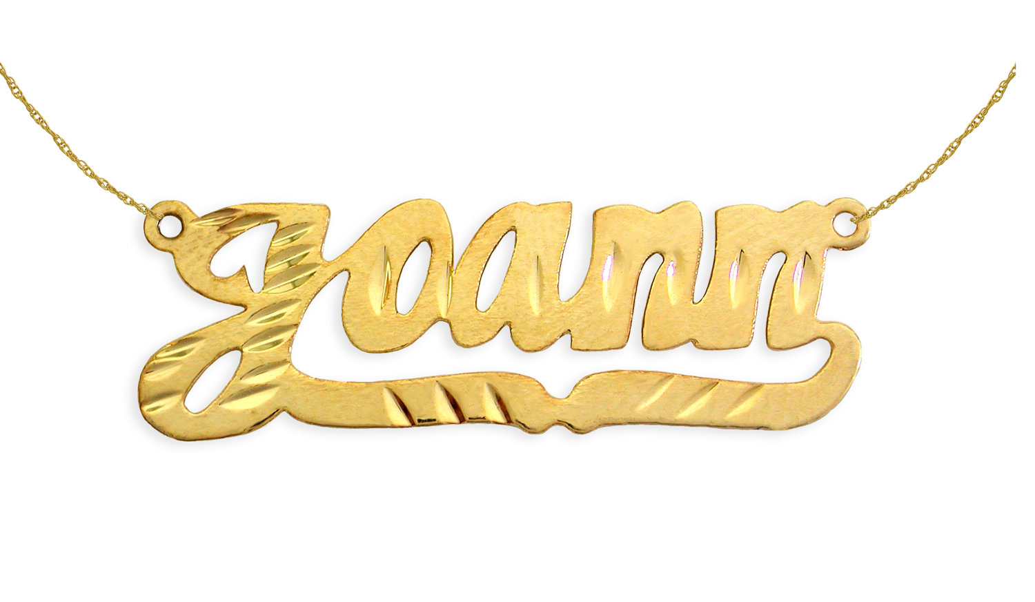 Name Necklace 18k Gold Plated Sterling Silver Personalized Name Necklace with Name of Your Choice - Made in USA