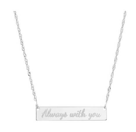 Silver Name Necklace - Personalized Necklace - Personalized Bar Necklace - Personalized Jewelry - Personalized Gift - Engraved Necklace