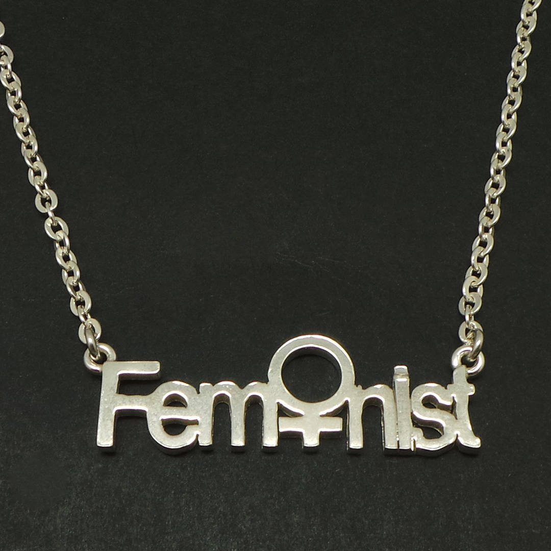 Sterling Silver Feminist Necklace Choker - Feminist Jewelry, Support Pride Women Equality Necklace, Venus, Feminism, lgbt, lesbian, gay