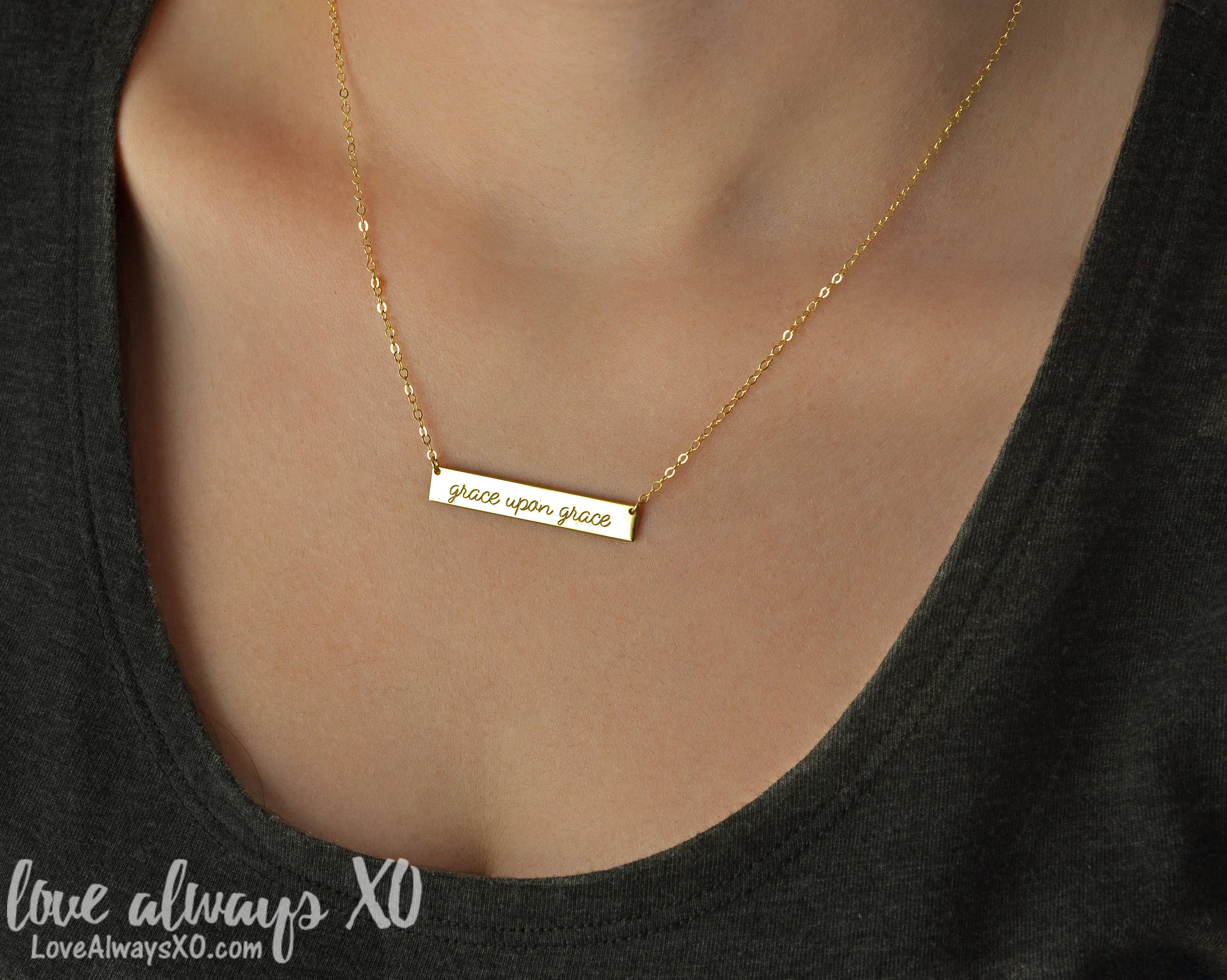 lil sis necklace, big sis necklace, Personalized Bar Necklace, gold bar necklace, little sister gift, lil sis, big sis, big sister LA104