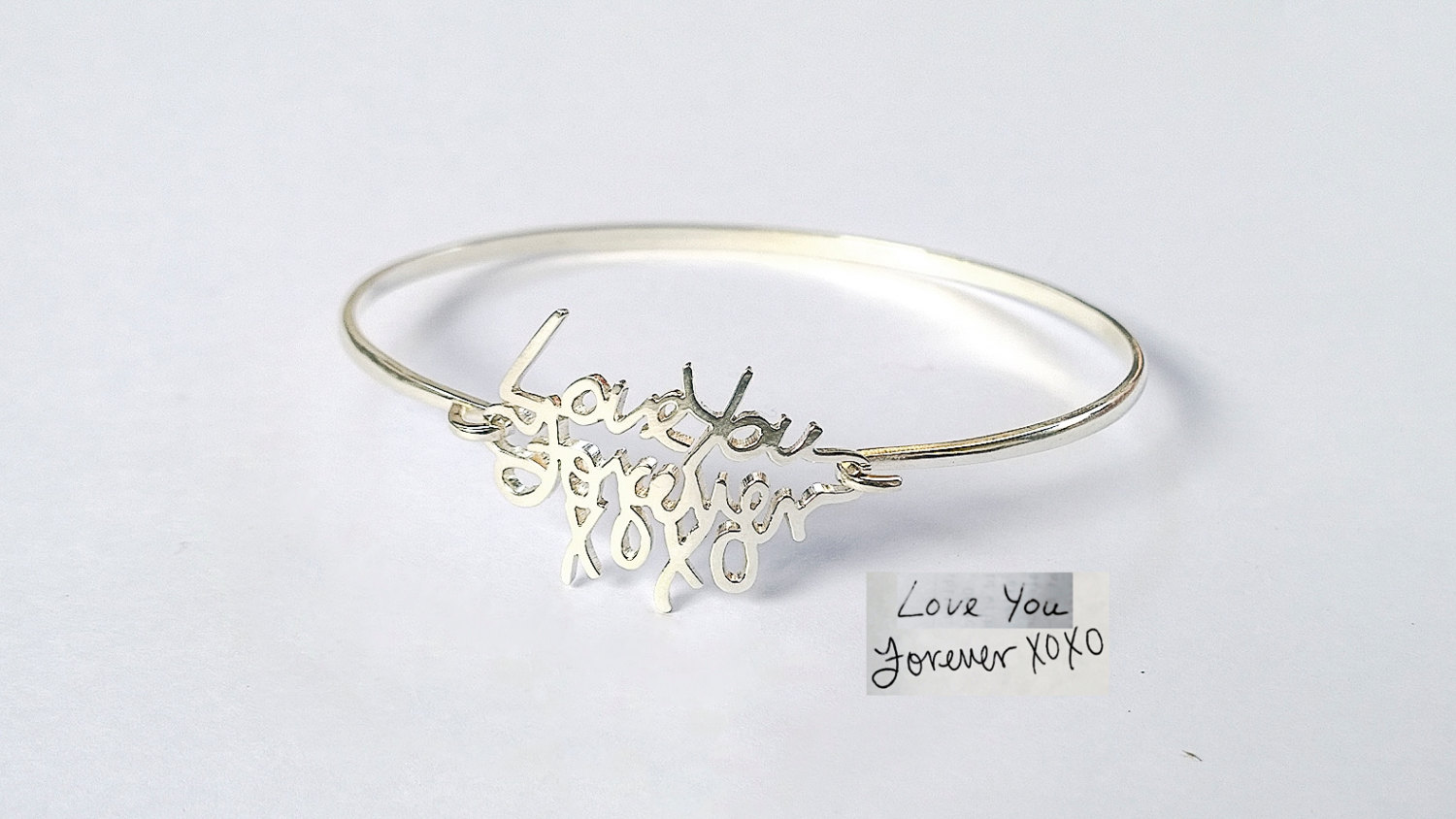 Memorial Bracelet • Handwritten Bracelet • Handwriting Bangle