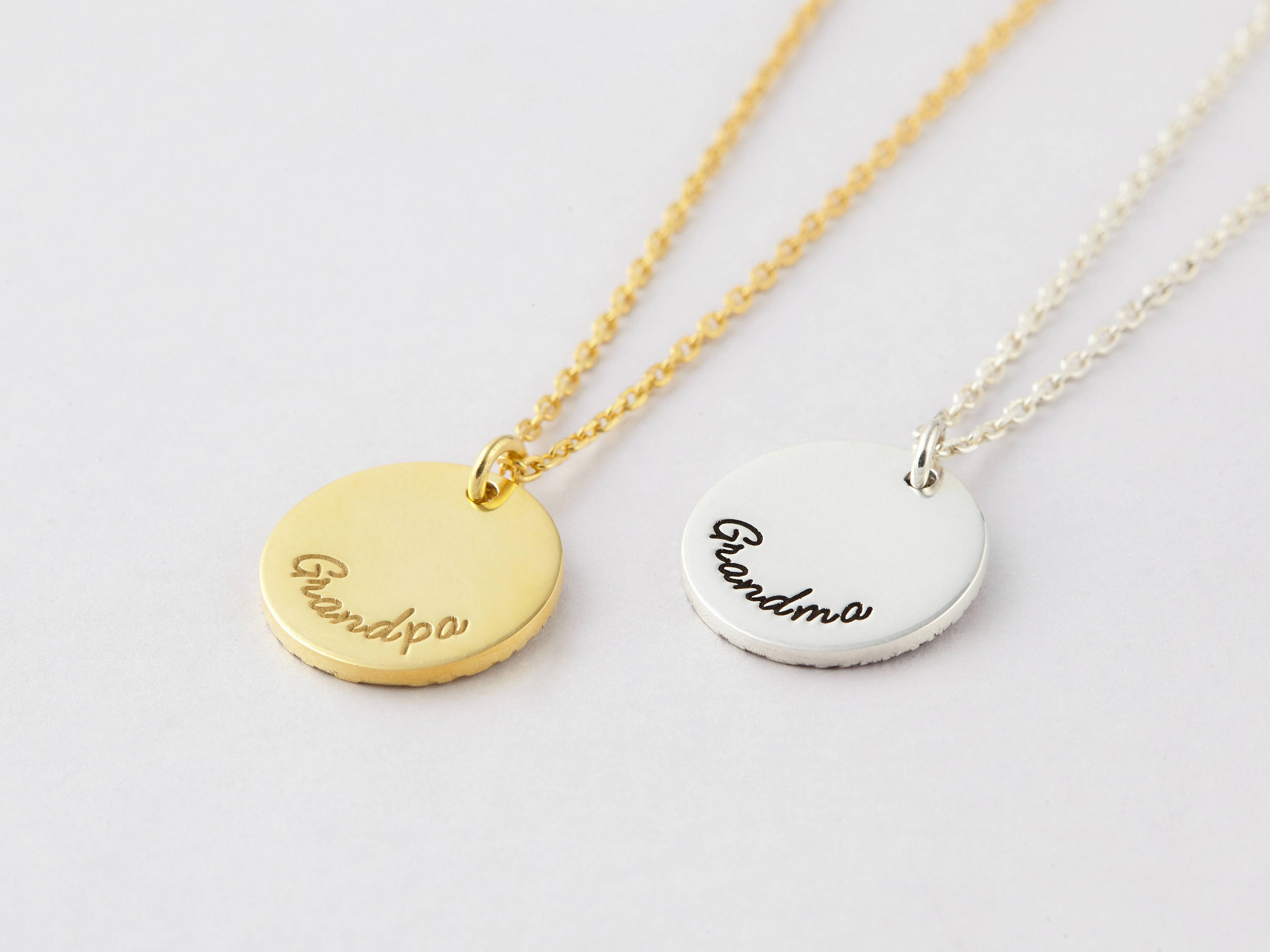 Dainty Disc Fingerprint Necklace • Engraved Fingerprint Pendant • Engraved Necklace with Fingerprint • Unique Memorial Gift
