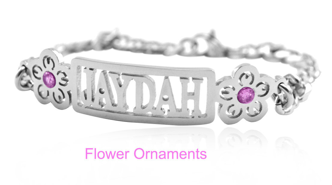 Personalised Name Bracelet/Anklet - Sterling Silver - AMAZINGNECKLACE.COM