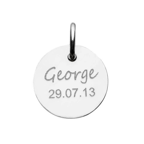 Pattened FingerPrint Circle Pendant - AMAZINGNECKLACE.COM