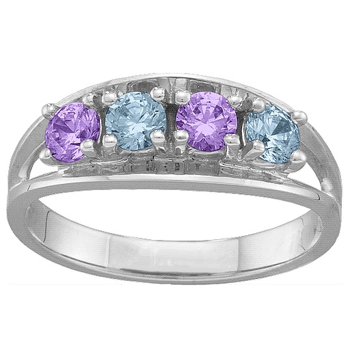 Classic 2-6 Gemstones Personalised Ring  - AMAZINGNECKLACE.COM