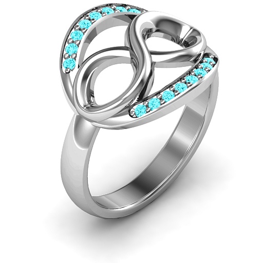 Karma of Love Infinity Personalised Ring - AMAZINGNECKLACE.COM