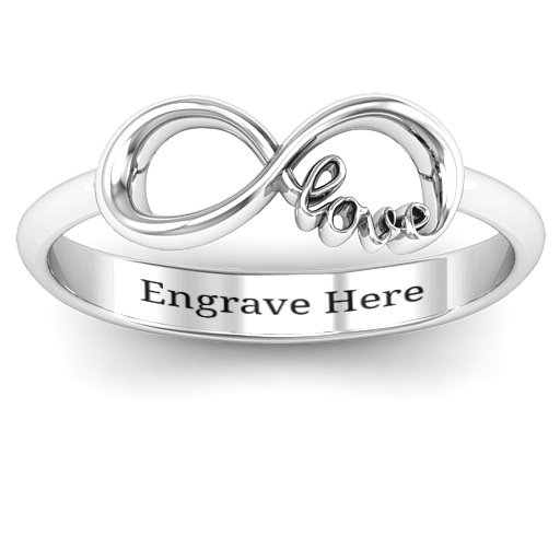 Love Infinity Personalised Ring - AMAZINGNECKLACE.COM