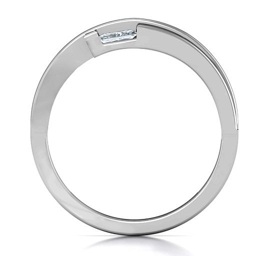 Sterling Silver Double Baguette Bypass Personalised Ring with Garnet (Simulated) Stones  - AMAZINGNECKLACE.COM