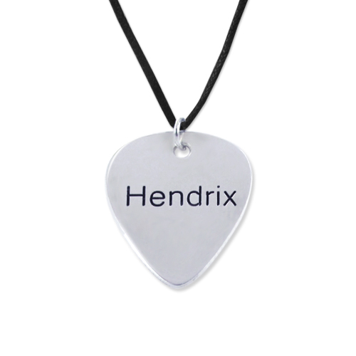 Engraved Guitar Pick Personalised Necklace - AMAZINGNECKLACE.COM