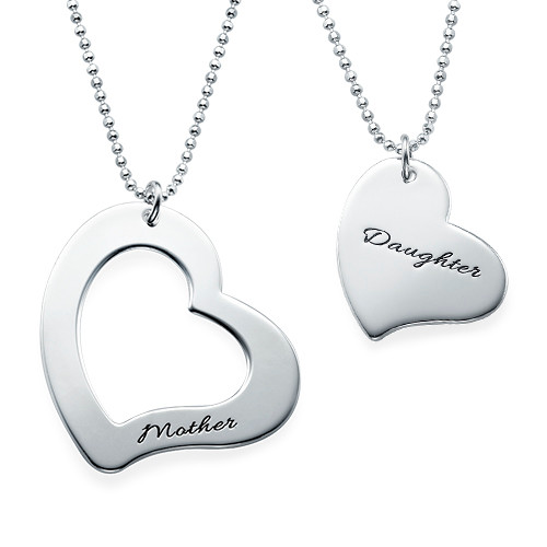 Mum is My Heart Mother Daughter Personalised Necklaces - AMAZINGNECKLACE.COM
