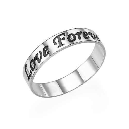 Script Sterling Silver Promise Personalised Ring - AMAZINGNECKLACE.COM