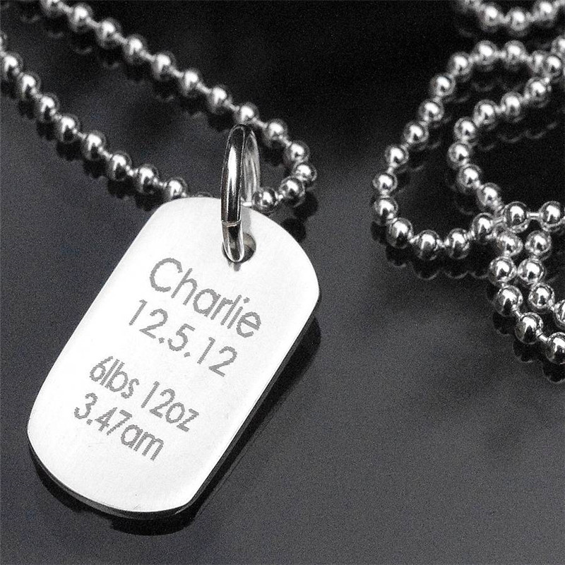 Personalised Print Dog Tag - AMAZINGNECKLACE.COM