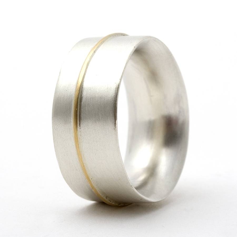 Chunky Personalised Ring With 18ct Gold Detail - AMAZINGNECKLACE.COM